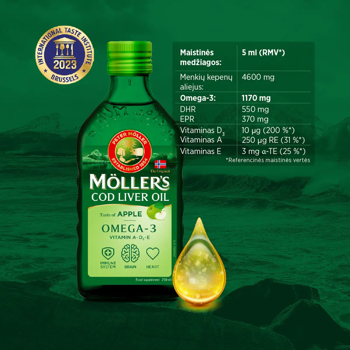 MOLLER'S žuvų taukai, 250 ml