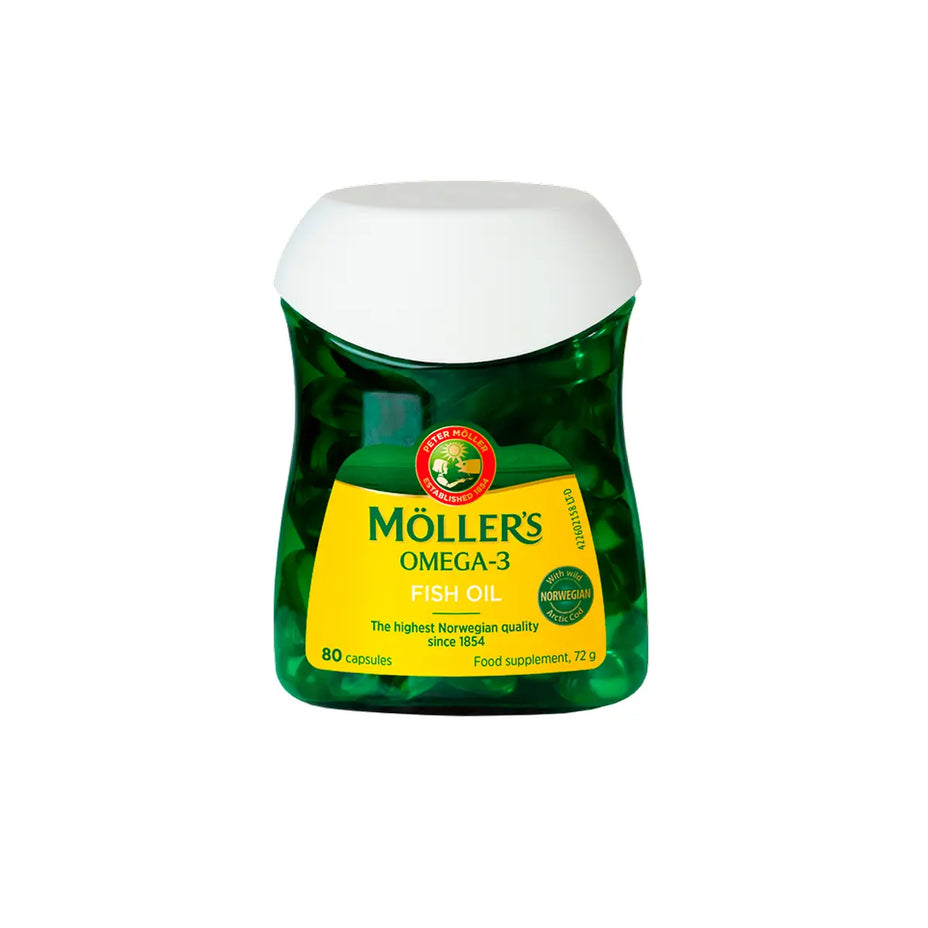 MOLLER'S žuvų taukai, 80 kapsulių