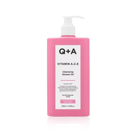Q+A, Vitamin A.C.E. Cleansing Shower OIl Valomasis dušo aliejus, 250ml