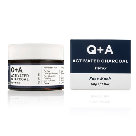 Q+A, Activated Charcoal Detox Face Mask Valomoji veido kaukė su aktyvuota anglimi, 50g