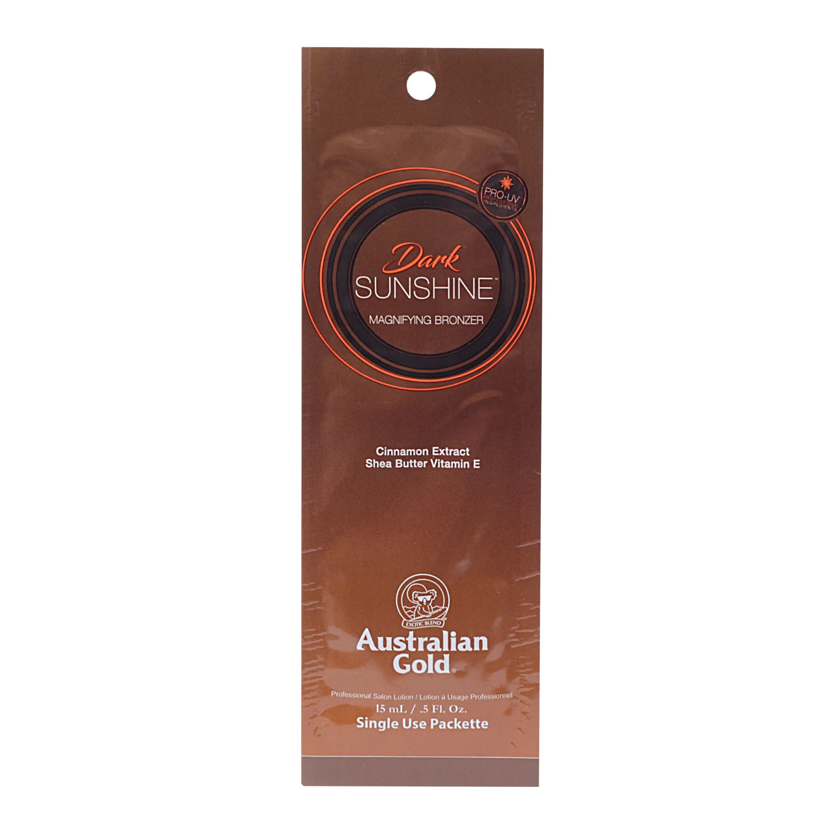 AUSTRALIAN GOLD DARK SUNSHINE kremas deginimuisi soliariume 15ml