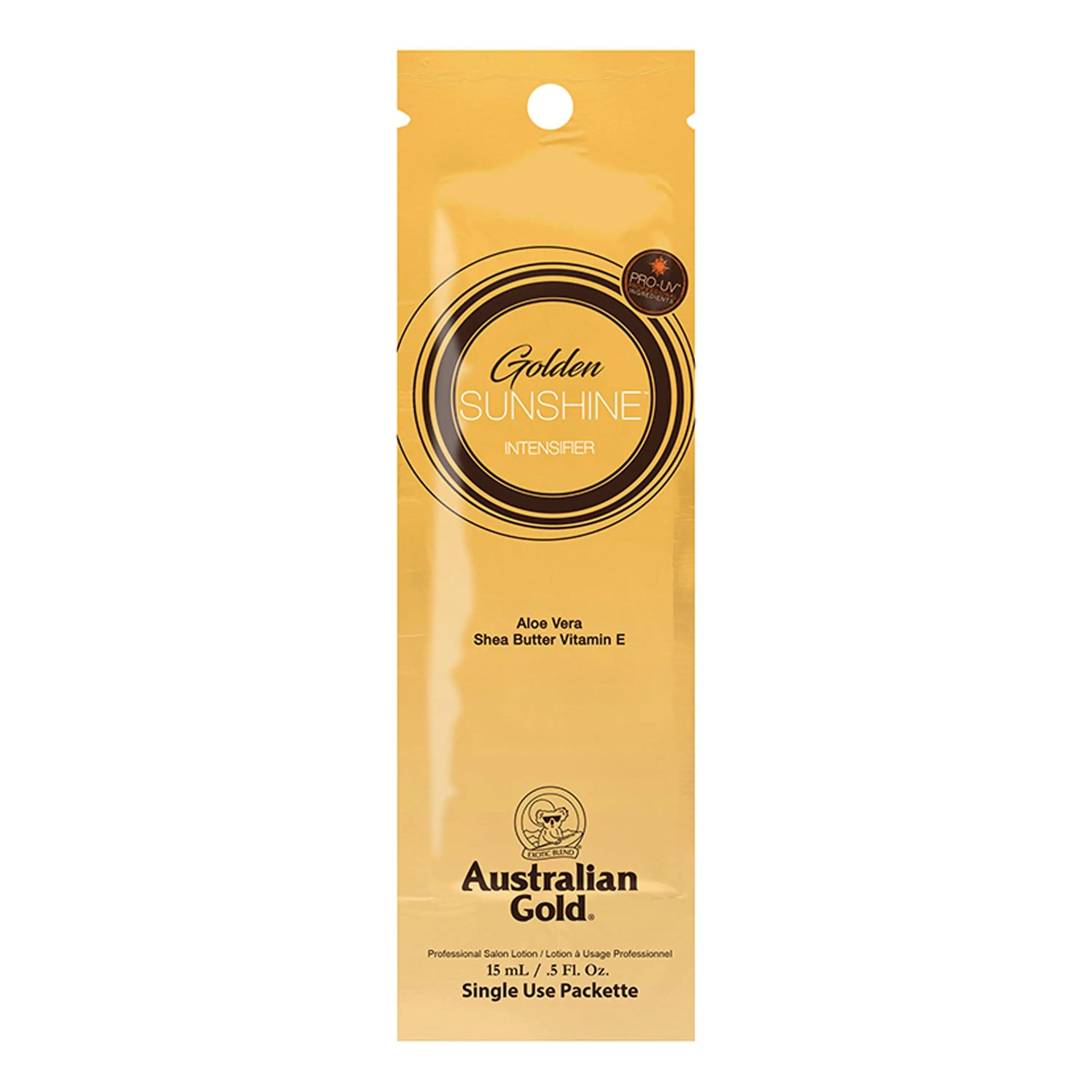 AUSTRALIAN GOLD, GOLD SUNSHINE kremas deginimuisi soliariume 15ml