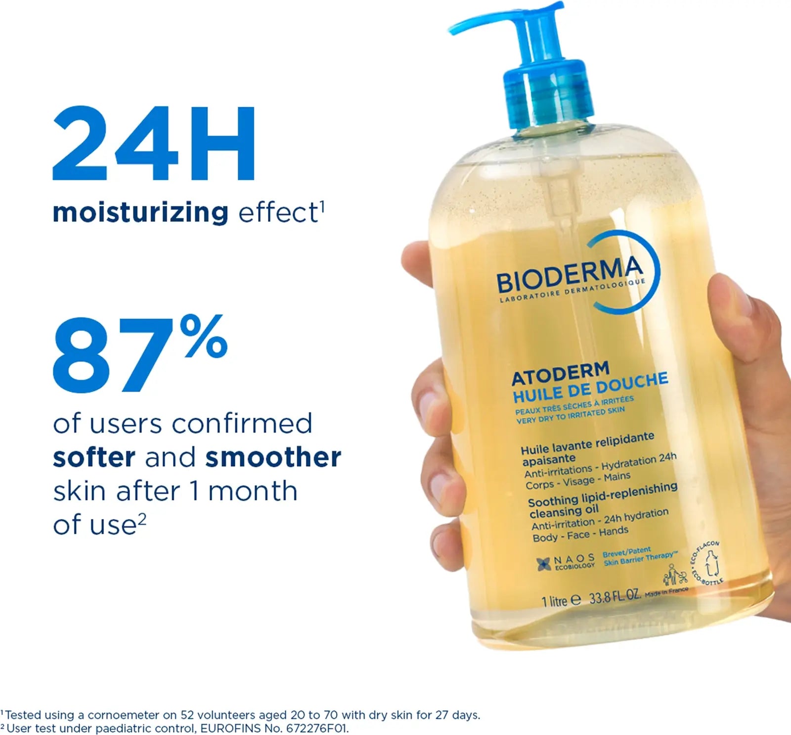 BIODERMA dušo aliejus ATODERM HUILE DE DOUCHE, 1 l