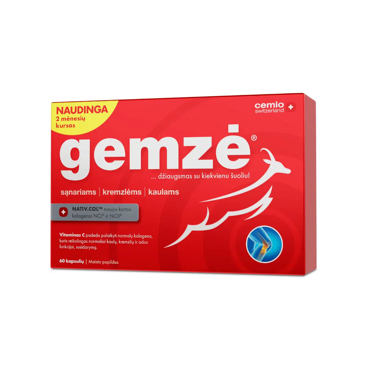 CEMIO GEMZĖ, 60 kapsulių