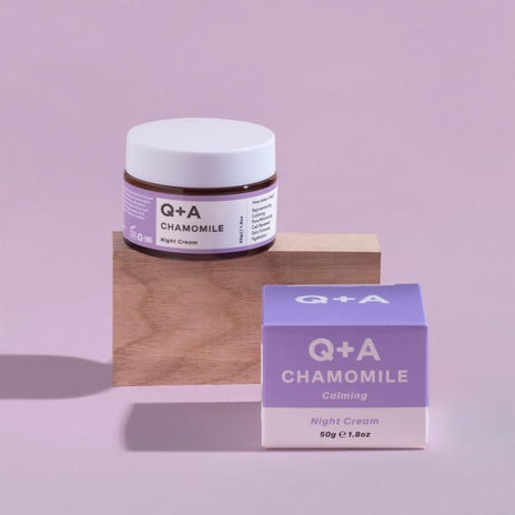 Q+A, Chamomile Night Cream Raminamasis naktinis veido kremas, 50g