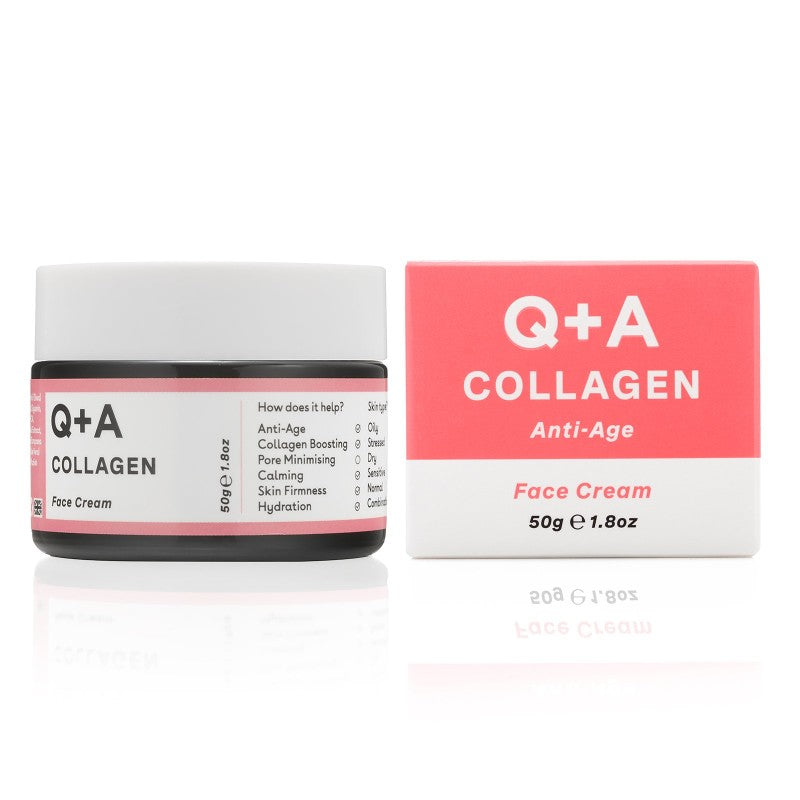 Q+A, Collagen Anti-Age Face Cream Veido kremas su kolagenu, 50g
