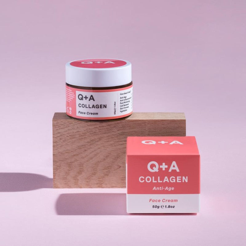 Q+A, Collagen Anti-Age Face Cream Veido kremas su kolagenu, 50g
