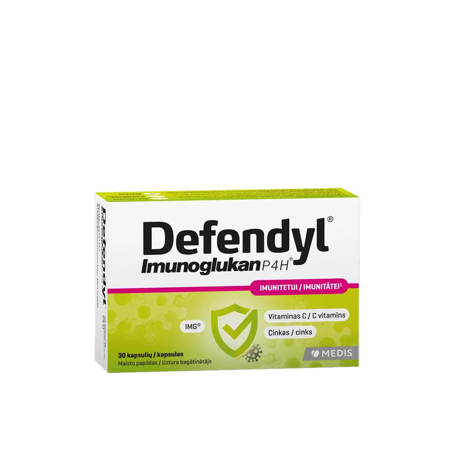 DEFENDYL imunitetui IMUNOGLUKAN P4H, 30 kapsulių