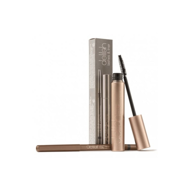 DELILAH LLC01 delilah LASHES AND LINER blakstienų tušo ir akių pravedimo rinkinys, Intense ir Coal, 1vnt