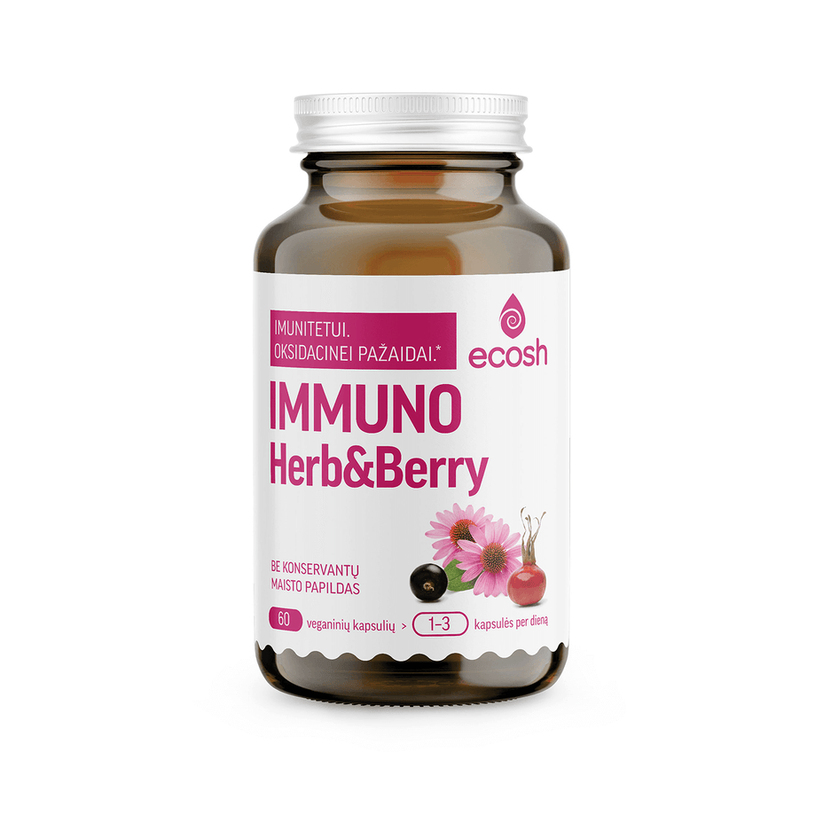 ECOSH Immuno Herb&Berry, 60 kapsulių