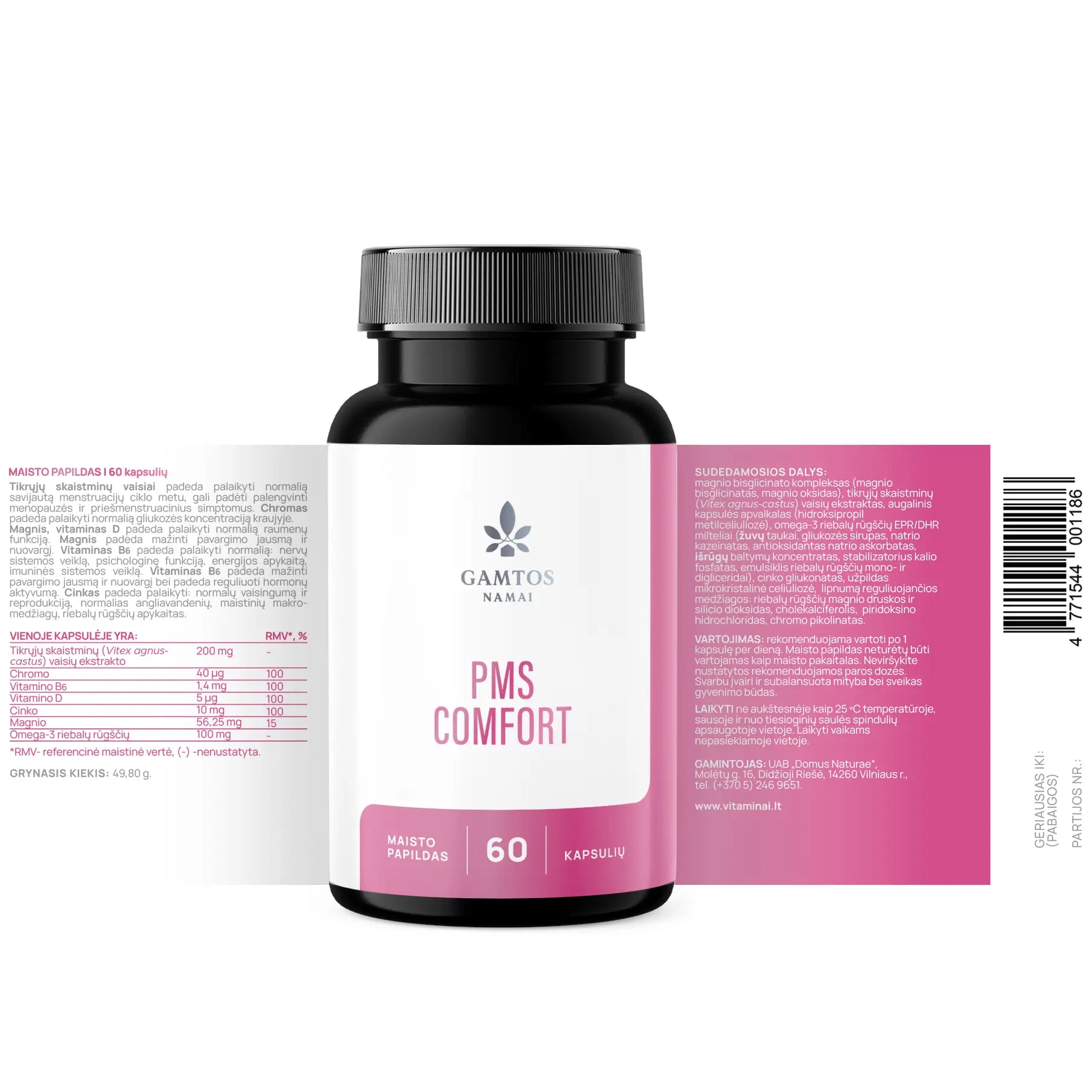 GAMTOS NAMAI, PMS comfort, 60 kapsulių