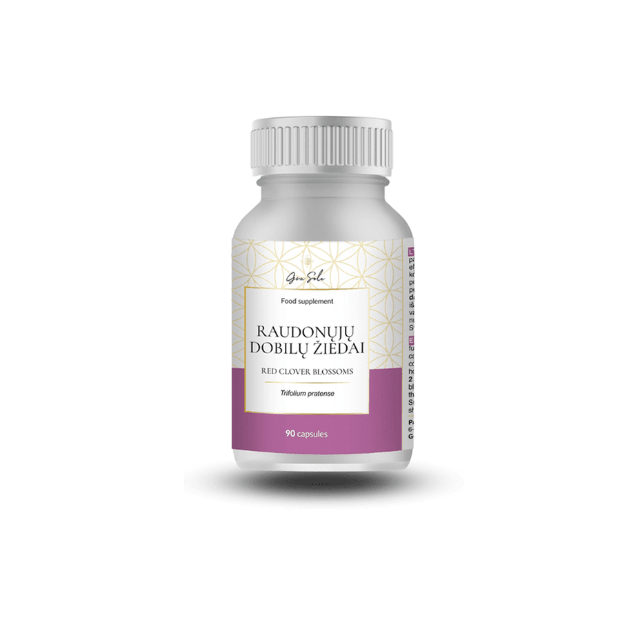 GRASOLE, Raudonųjų dobilų žiedai, Moterims, 90 kapsulių