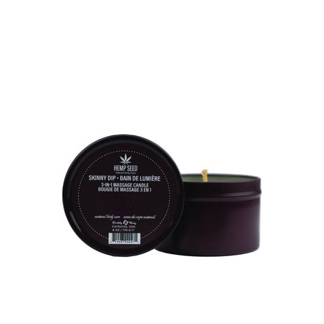 Hemp Seed 3-in-1 Massage Candle Skinny Dip žvakė, 170g