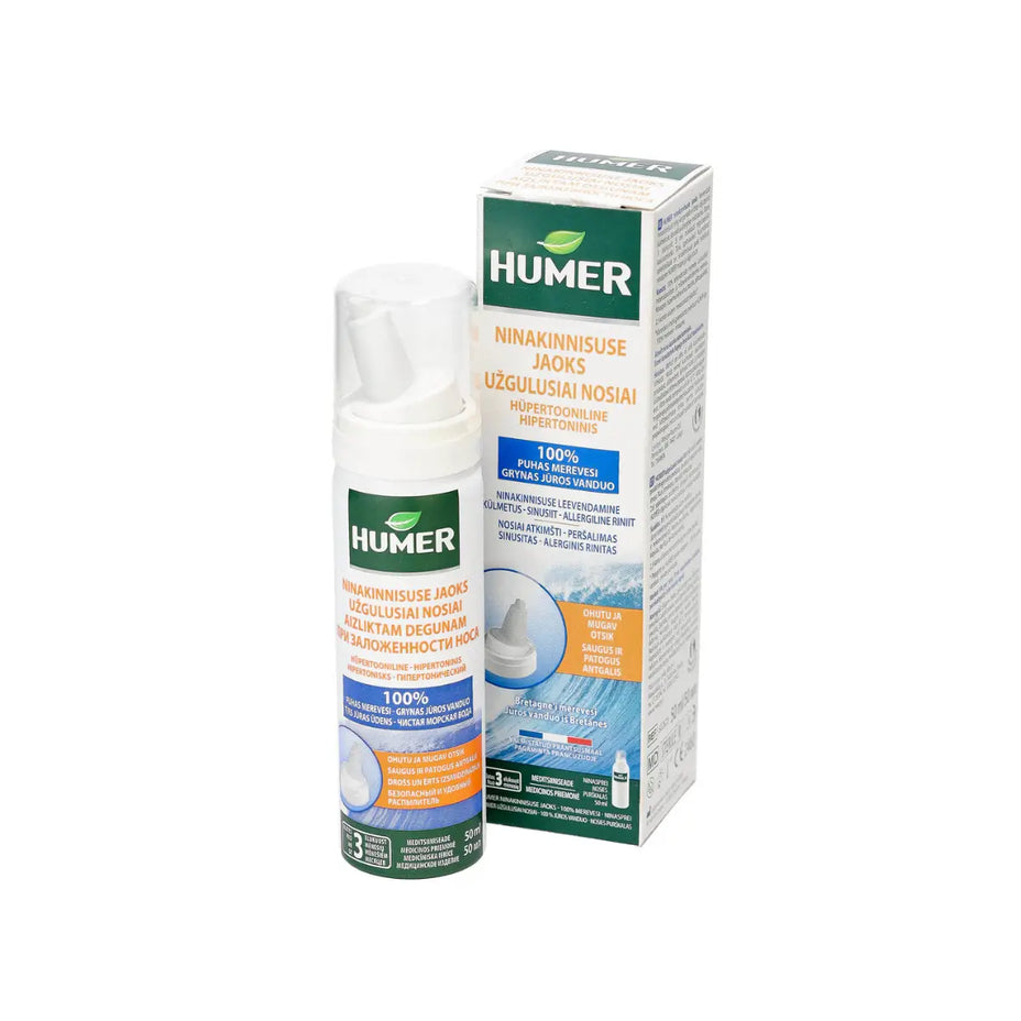 HUMER, hipertoninis jūros vanduo užgulusiai nosiai, 50ml