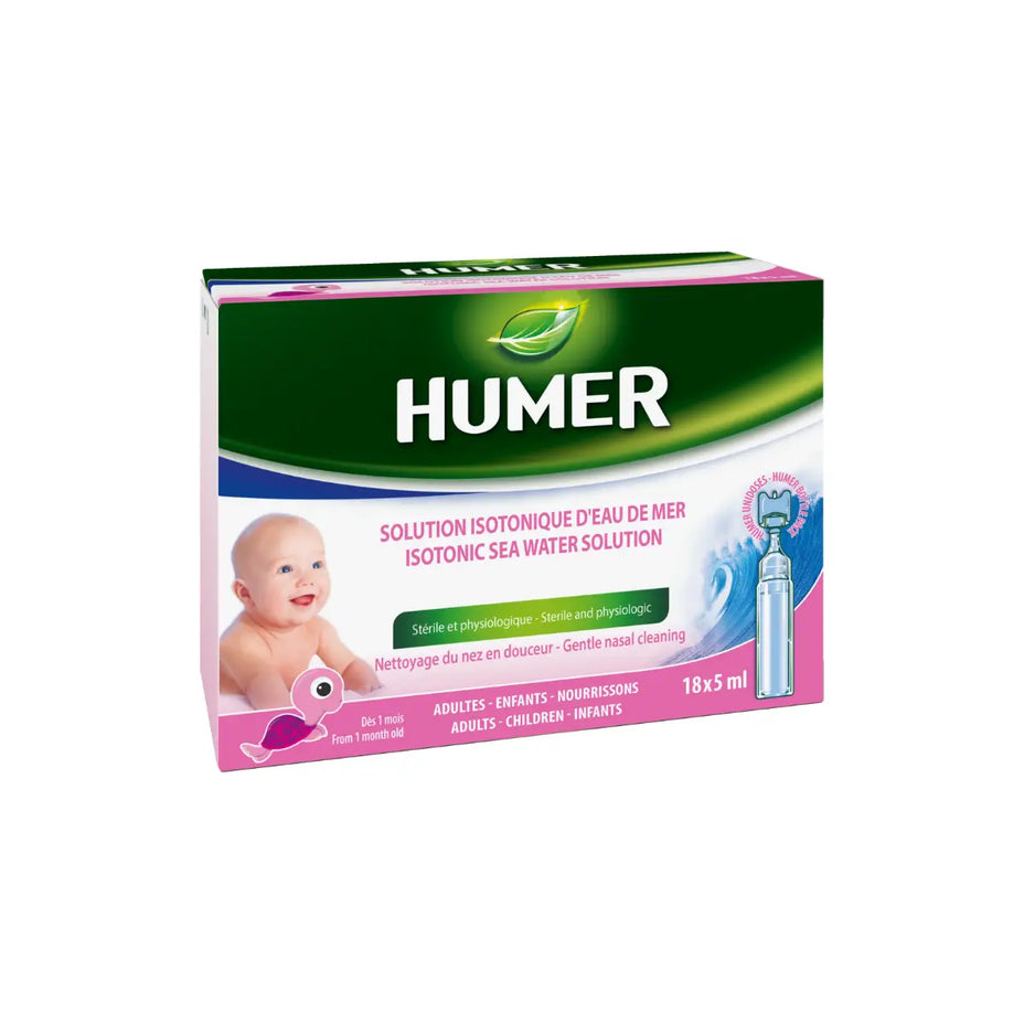 HUMER, jūros vanduo kūdikiams vienadozėse ampulėse, 5ml, N18
