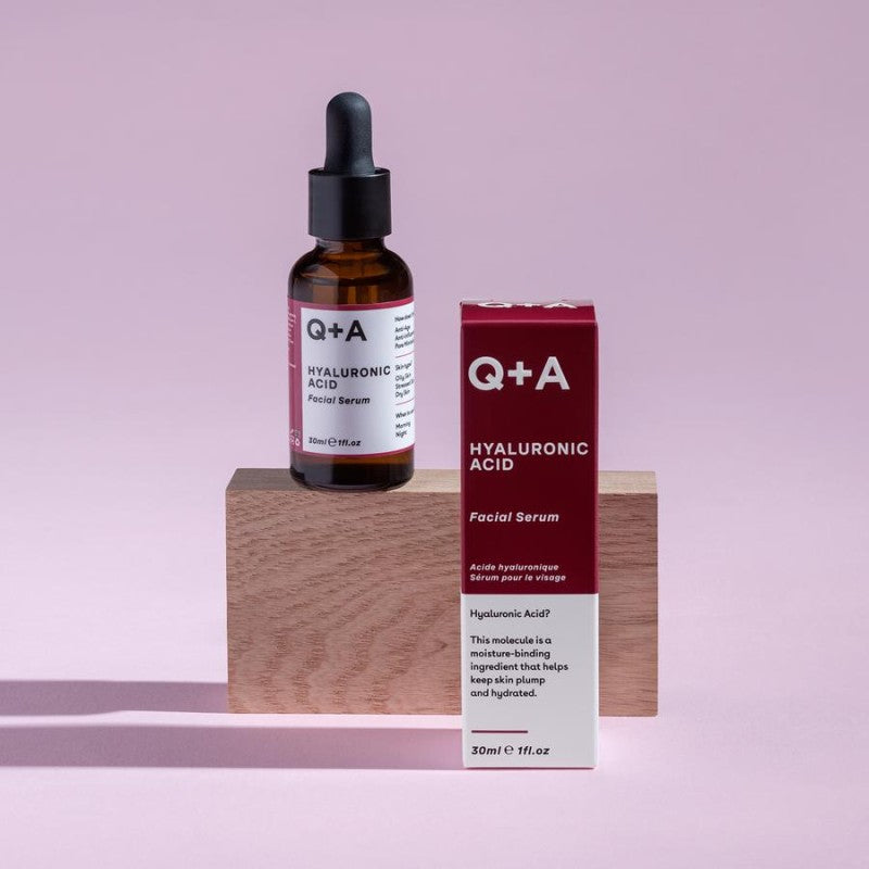 Q+A, Hyaluronic Acid Facial Serum Hialurono serumas, 30ml