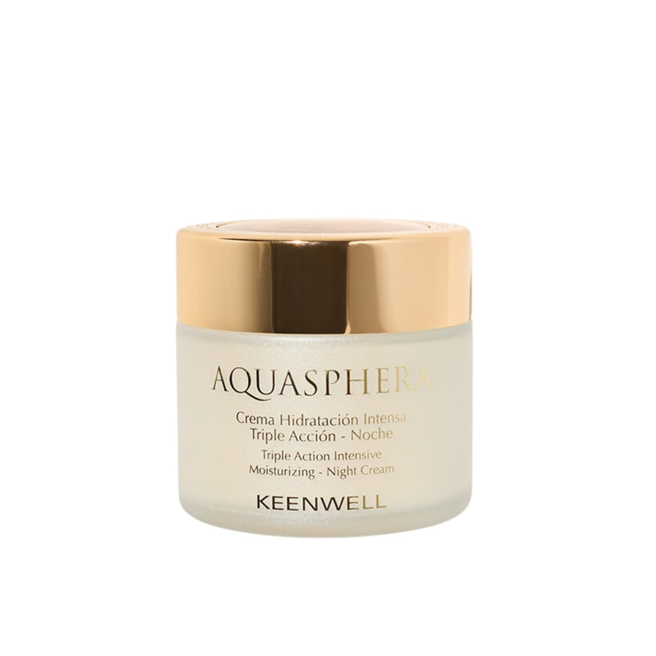 KEENWELL AQUASPHERA trejopo poveikio intensyviai drėkinantis naktinis kremas, 80 ml