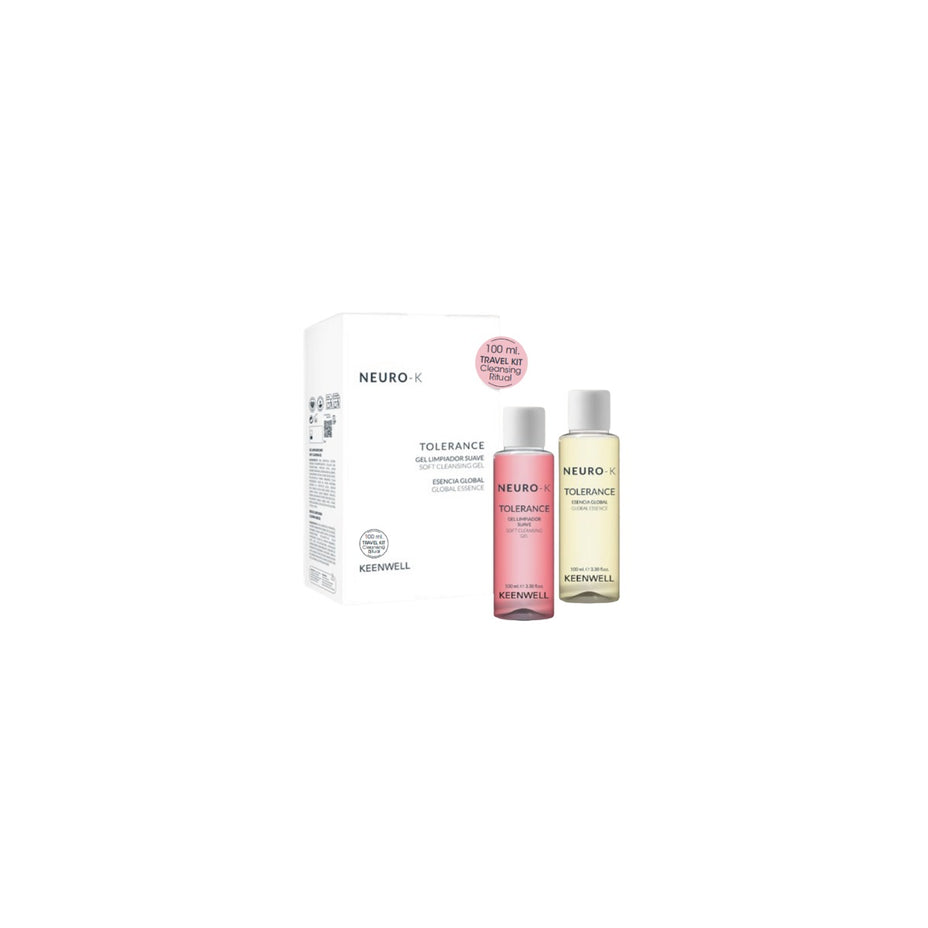 KEENWELL NEURO-K TOLERANCE švelnus valomasis gelis 100ml + esencija 100ml kelioninis rinkinys