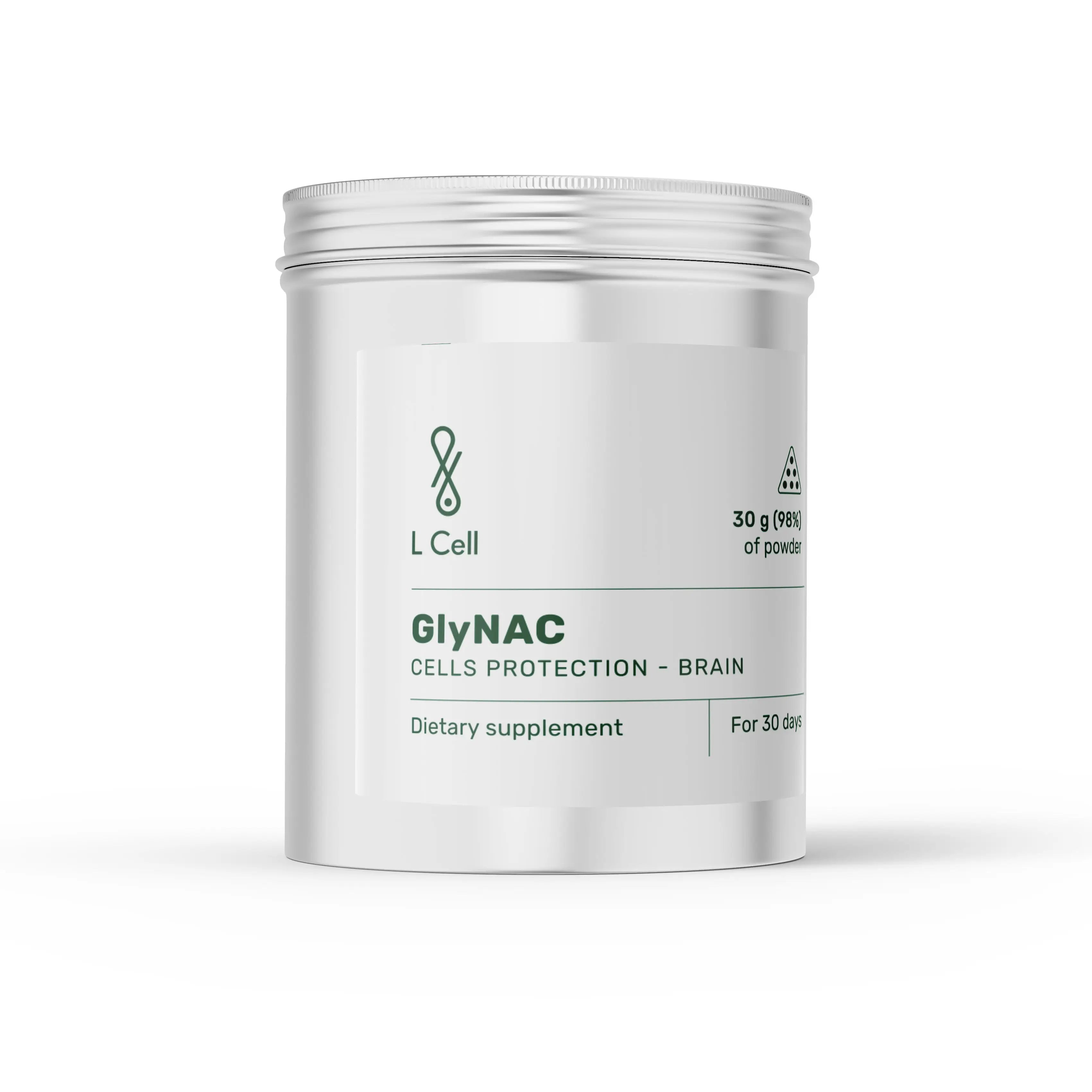 L Cell GlyNAC, milteliai, 30 g