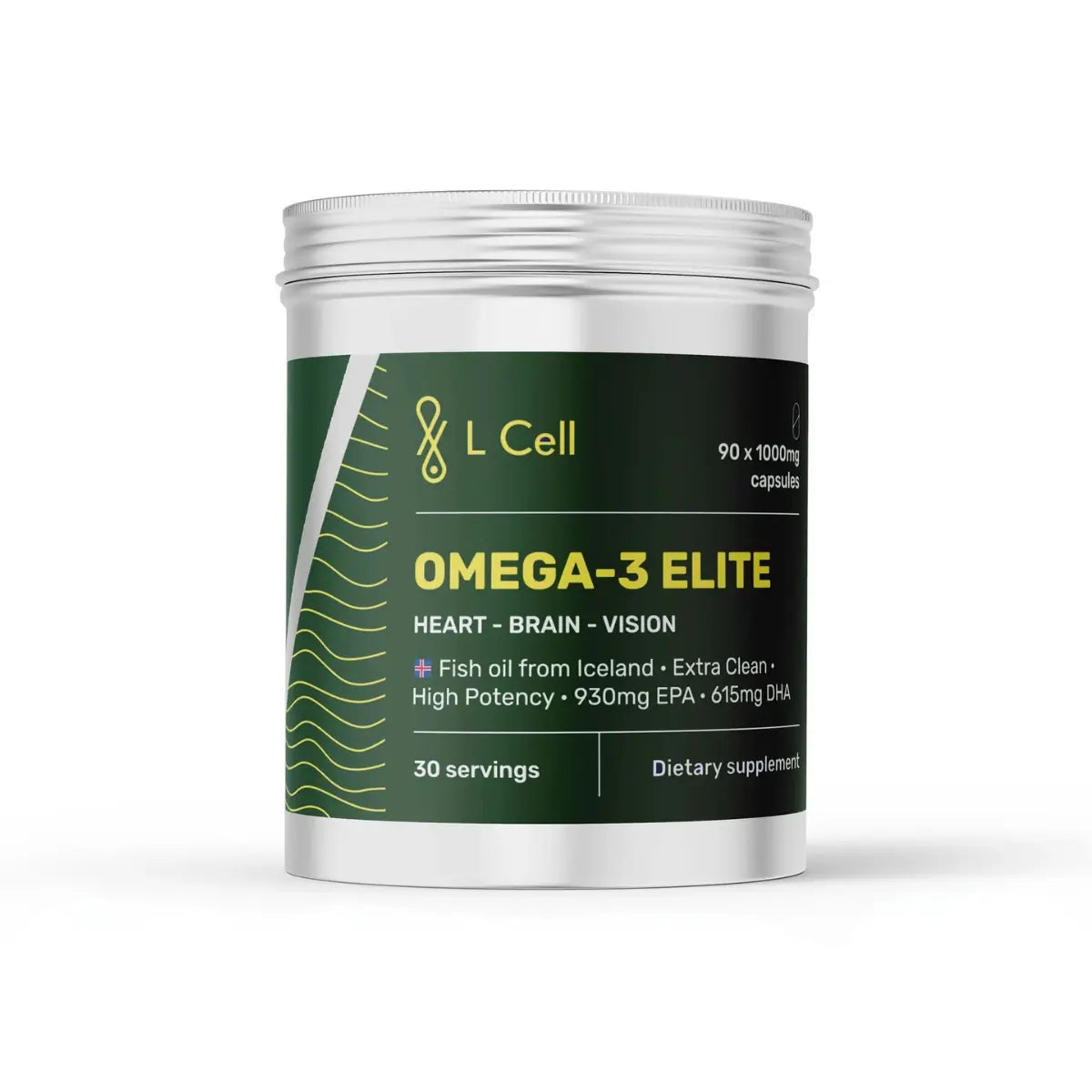 L Cell Omega 3 Elite žuvų taukai 1000mg, 90 kapsulių