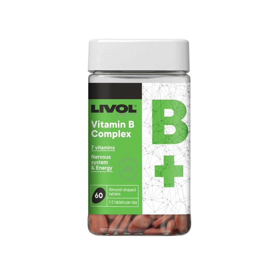 LIVOL B grupės vitaminų kompleksas, 60 tablečių