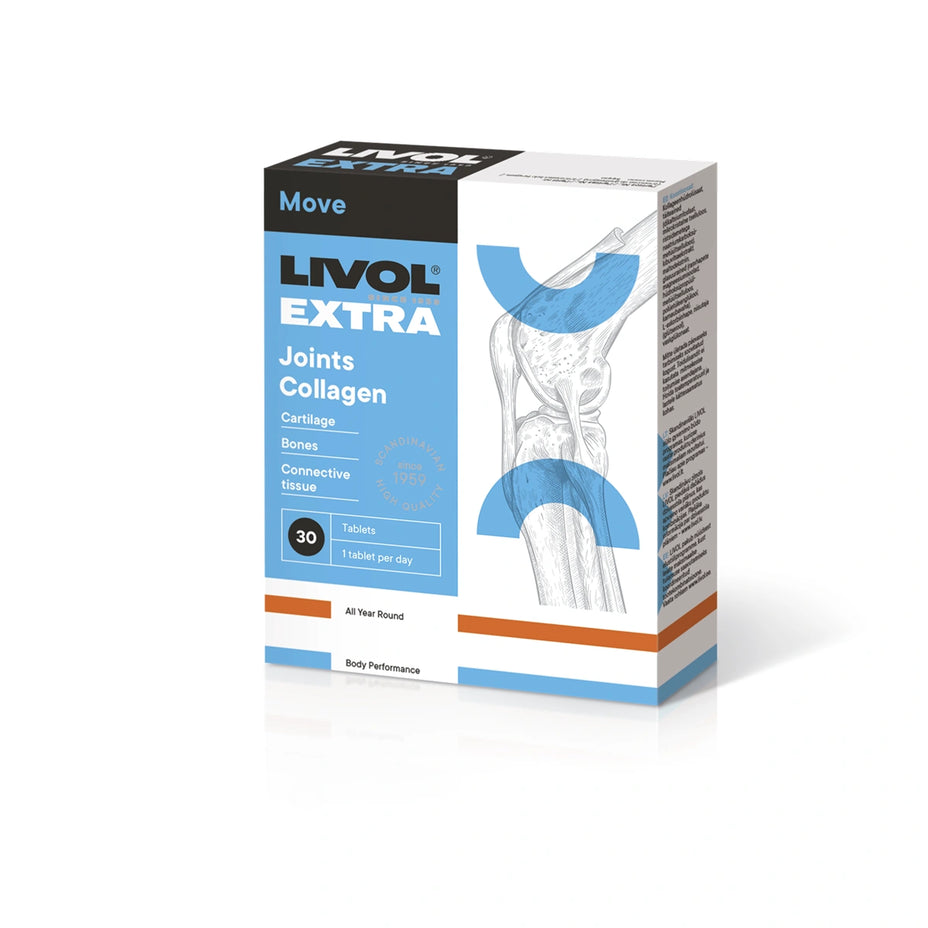 LIVOL EXTRA Joints collagen, 30 tablečių