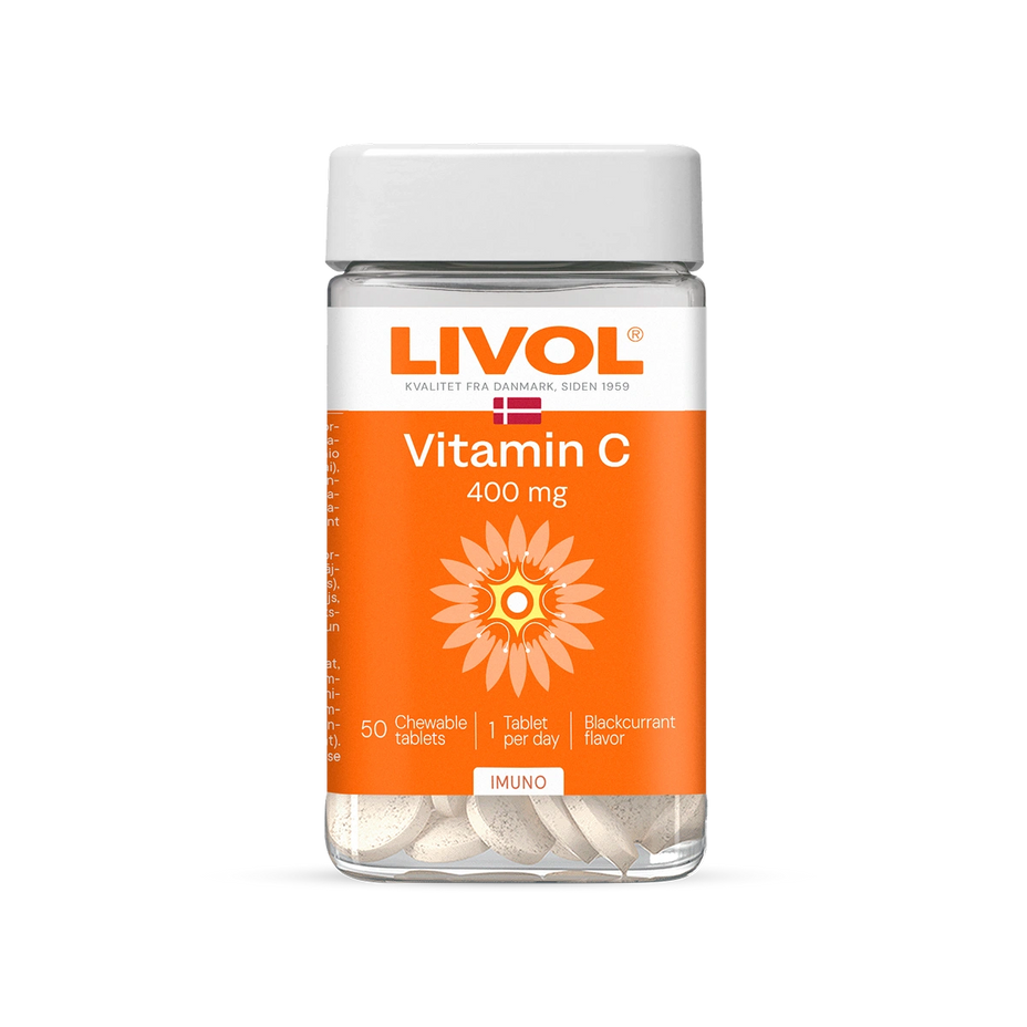LIVOL EXTRA vitaminas C, 400 MG, 50  tablečių