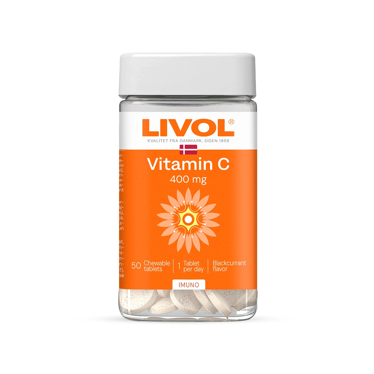 LIVOL EXTRA vitaminas C, 400 MG, 50  tablečių