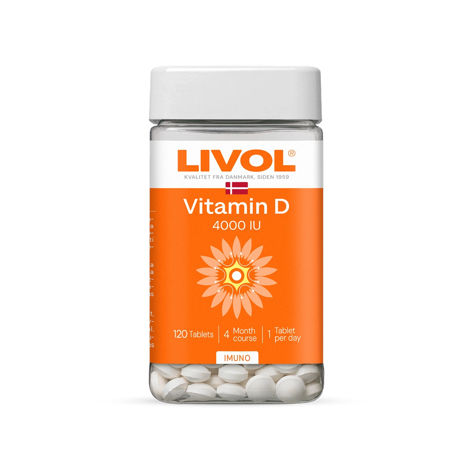 LIVOL EXTRA vitaminas D 4000 TV, 120 tablečių