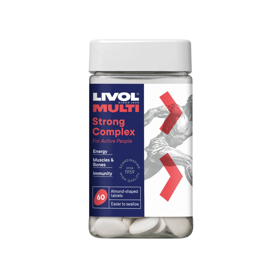 LIVOL MULTI Strong kompleksas, 60 tablečių