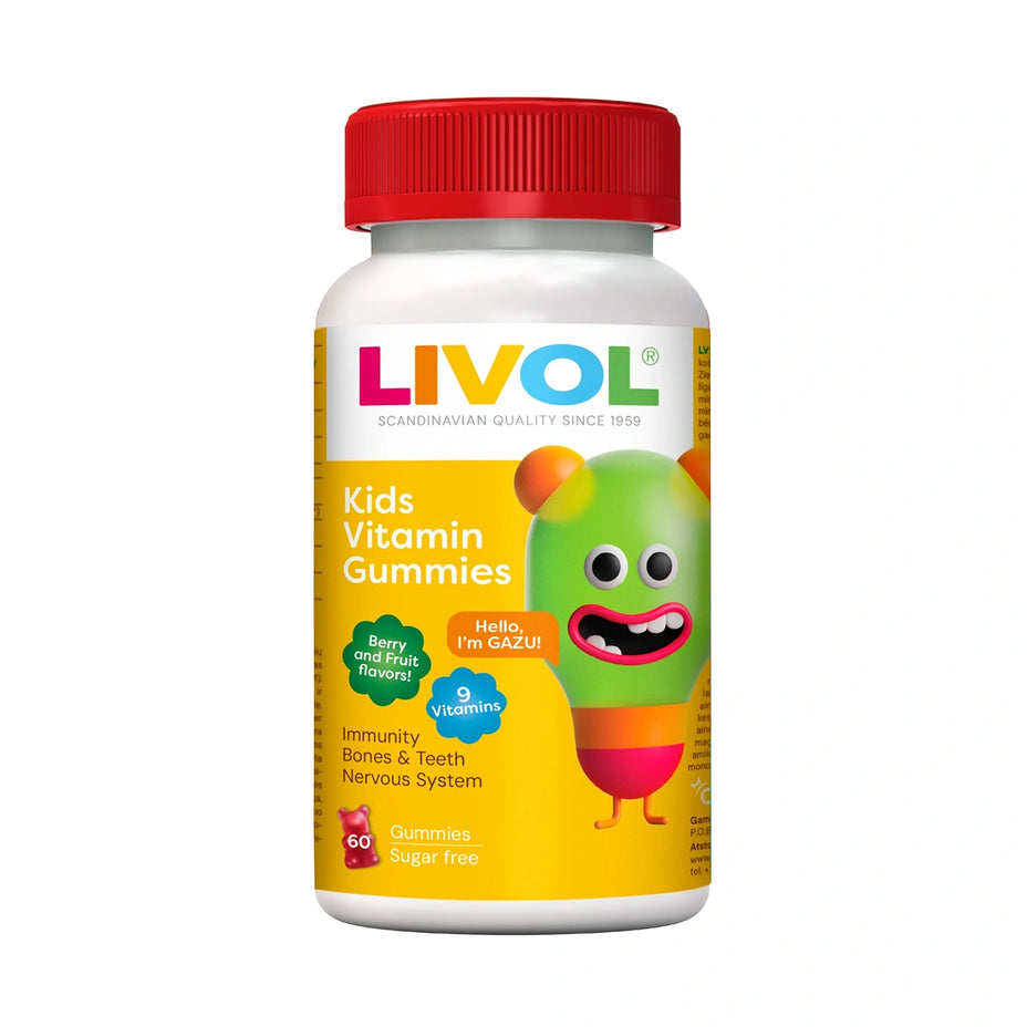 LIVOL vitaminų guminukai vaikams, 60 guminukų
