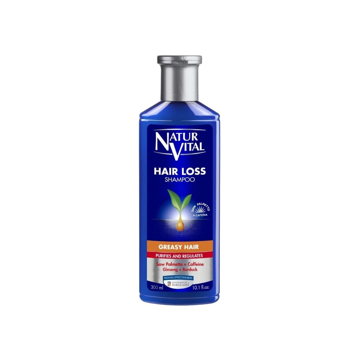 NATUR VITAL šampūnas nuo plaukų slinkimo riebiems plaukams, 300 ml
