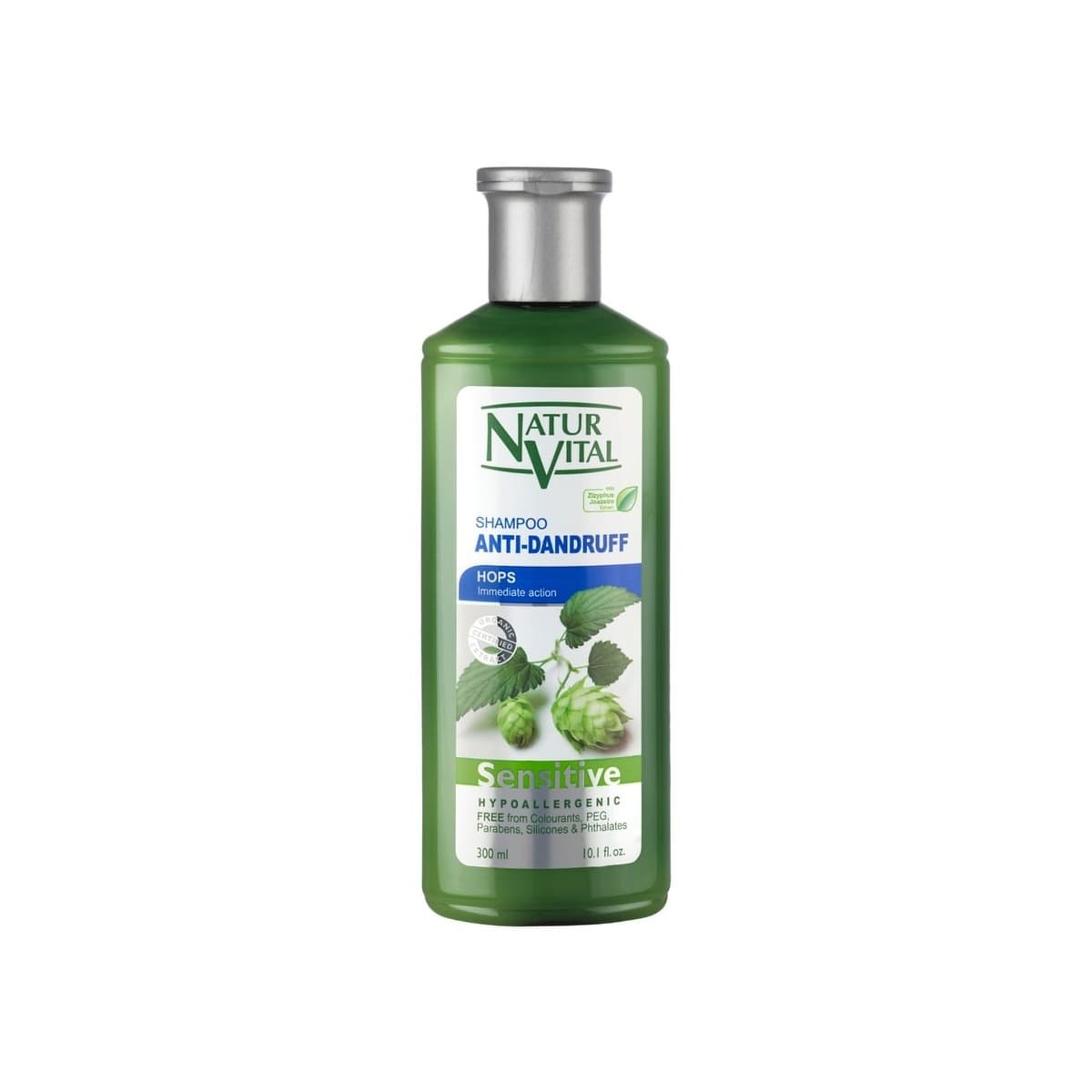 NATUR VITAL šampūnas nuo pleiskanų su apyniais, 300 ml