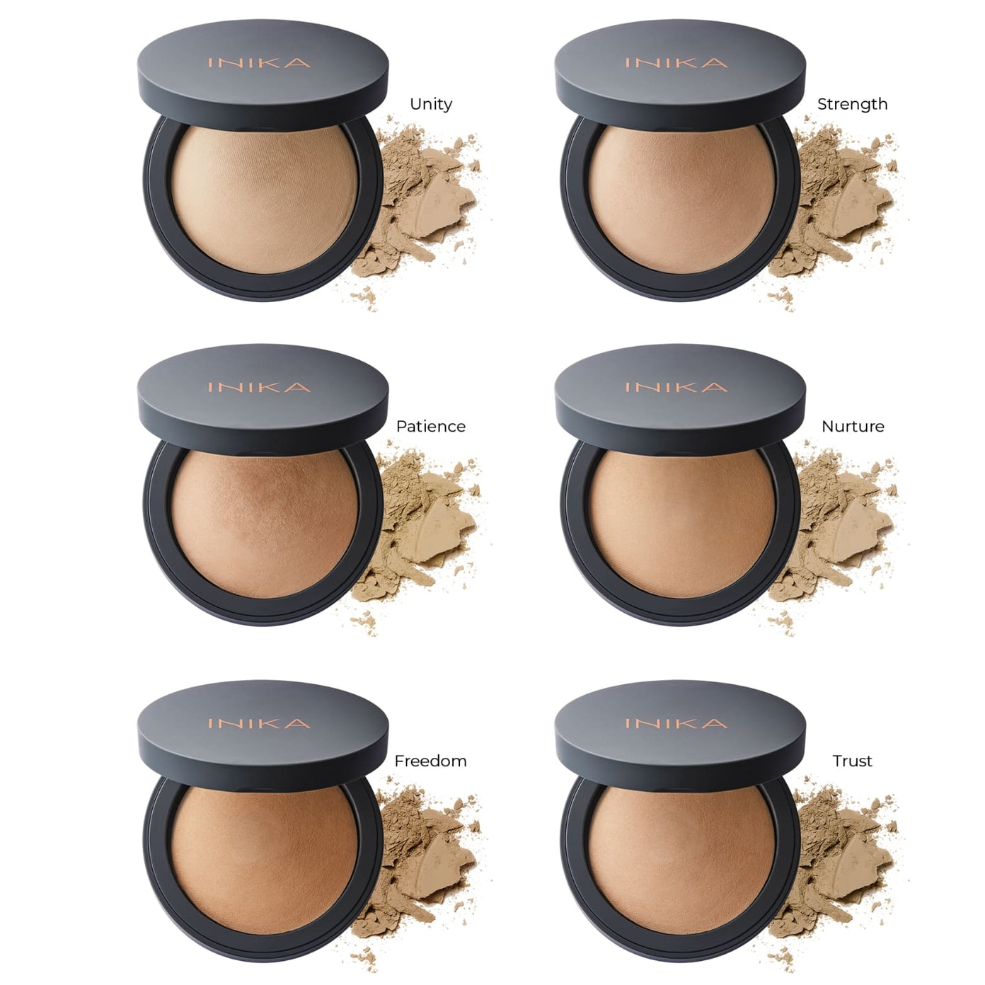 INIKA ORGANIC, kompaktinė mineralinė pudra, 8 g
