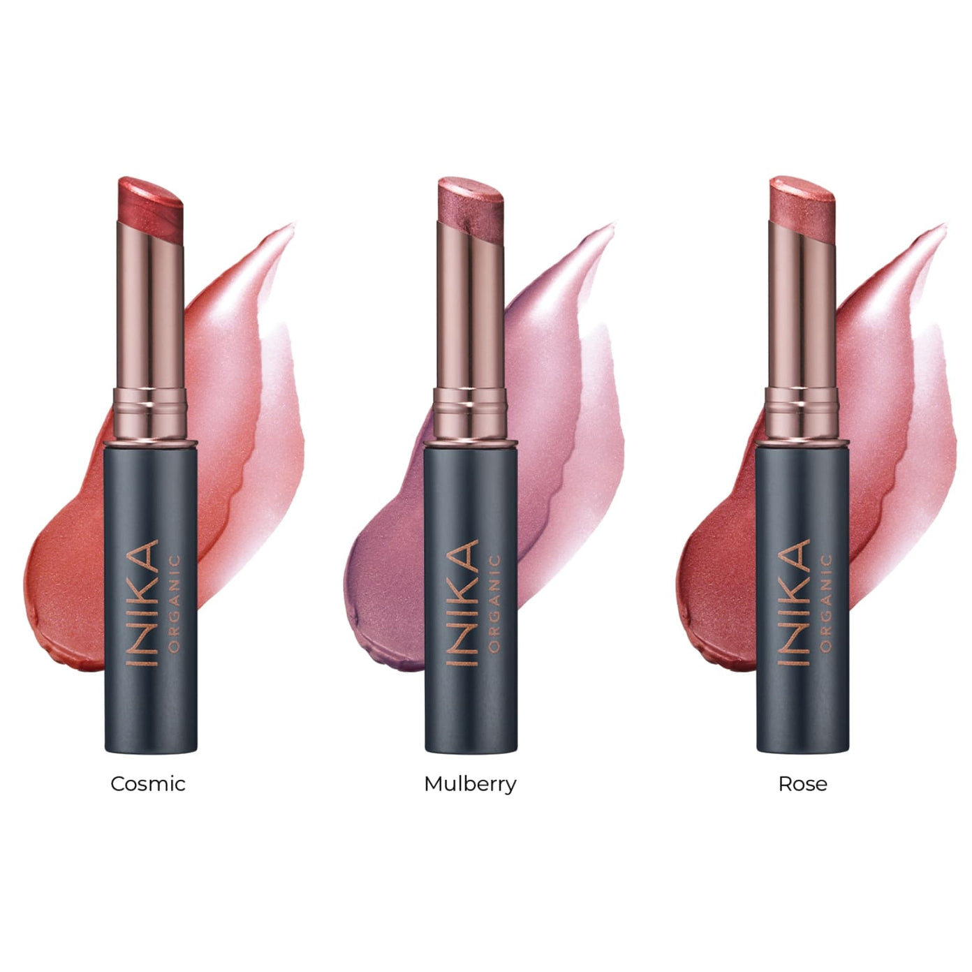 INIKA ORGANIC, lūpų balzamas su spalva - cosmic, 3.5 g