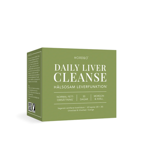 NORDBO Daily Liver Cleanse kepenų funkcijai ir riebalų apykaitai, 2x30 kaps.