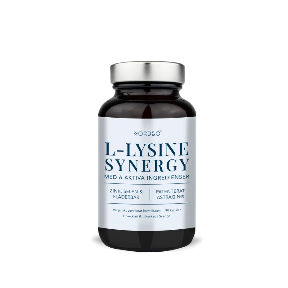 NORDBO L-Lysine Synergy L-lizinas baltymų sintezei ir imunitetui, 90  kapsulių