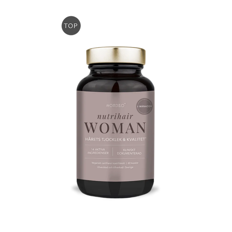 NORDBO Nutrihair Woman kompleksas moterų plaukų augimui, 60 kapsulių
