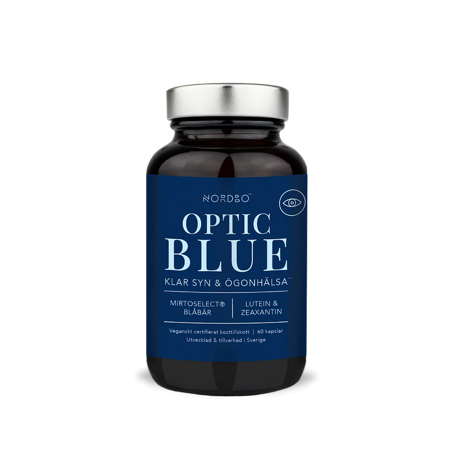 NORDBO Optic Blue kompleksas akims su mėlynėmis, liuteinu ir zeaksantinu, 60  kapsulių