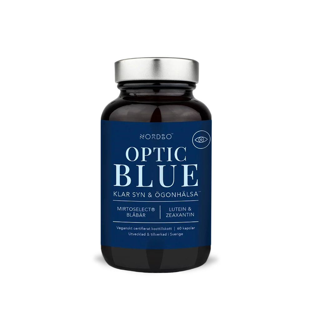 NORDBO Optic Blue kompleksas akims su mėlynėmis, liuteinu ir zeaksantinu, 60  kapsulių