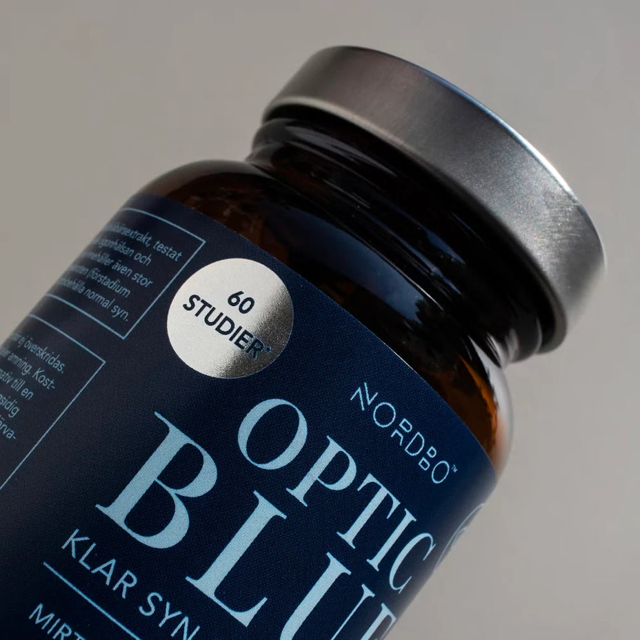 NORDBO Optic Blue kompleksas akims su mėlynėmis, liuteinu ir zeaksantinu, 60  kapsulių