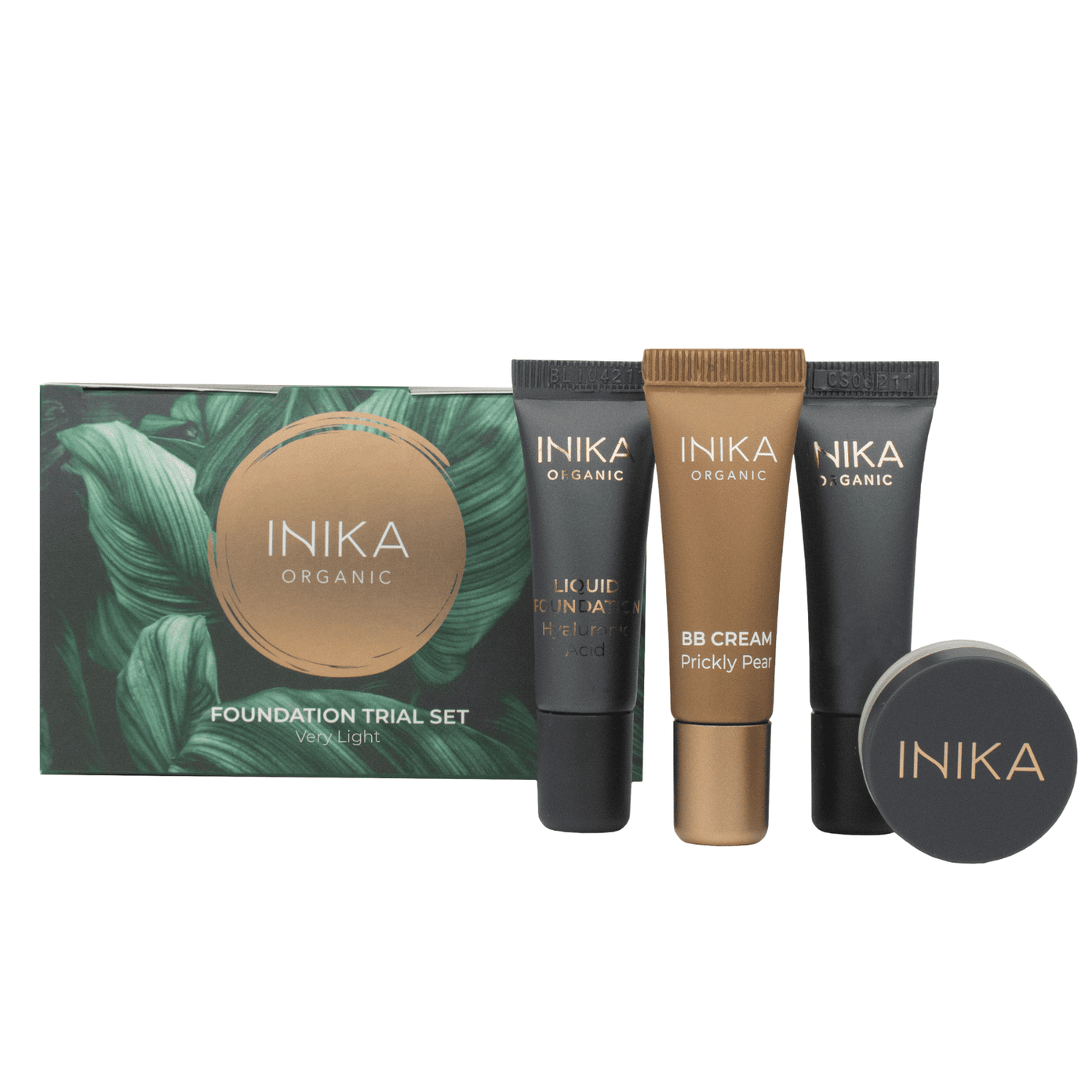 INIKA ORGANIC, makiažo pagrindų bandomasis rinkinys very light