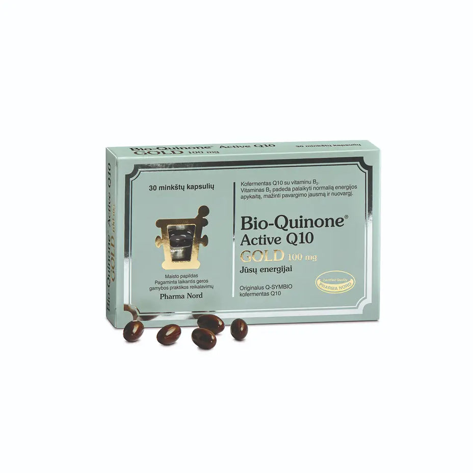 PHARMA NORD Bio-Quinone Active Q10 GOLD 100mg g,  30 minkštų kapsulių