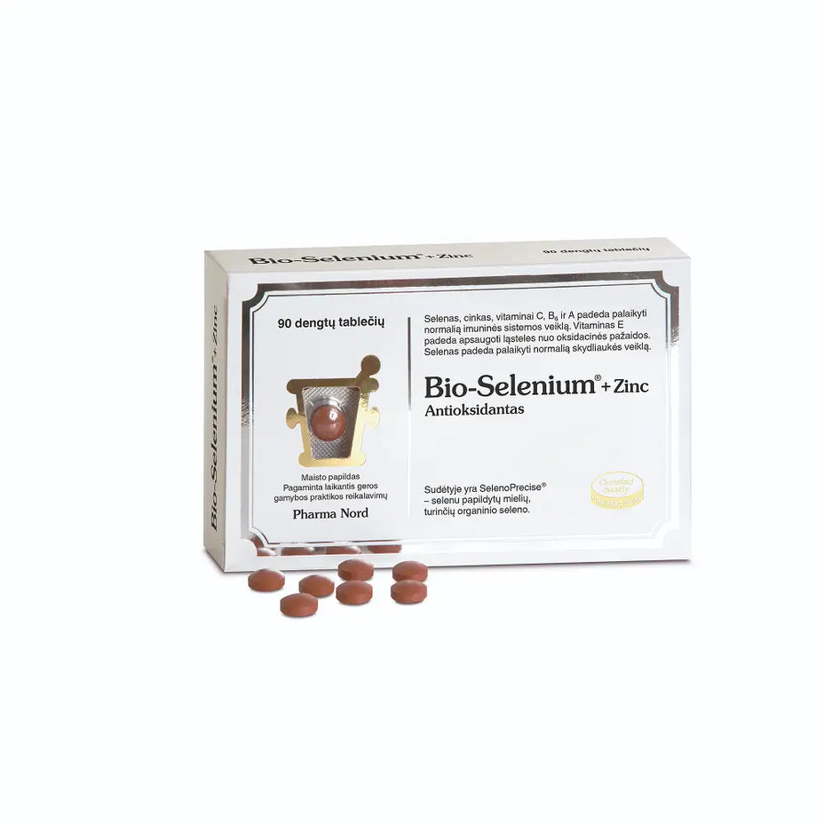 PHARMA NORD Bio-Selenium+Zinc, 90 dengtų tablečių
