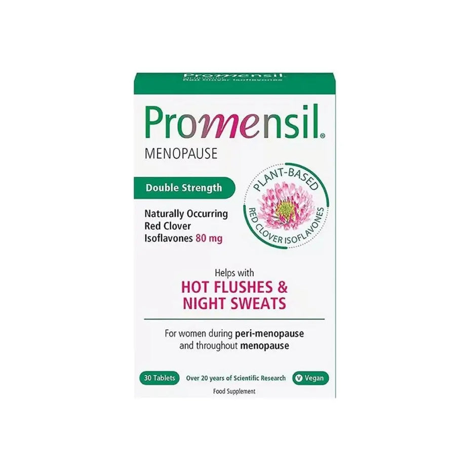 PROMENSIL, raudonojo dobilo izoflavonai, MENOPAUSE DOUBLE STRENGHT, 80 mg, 30 tablečių