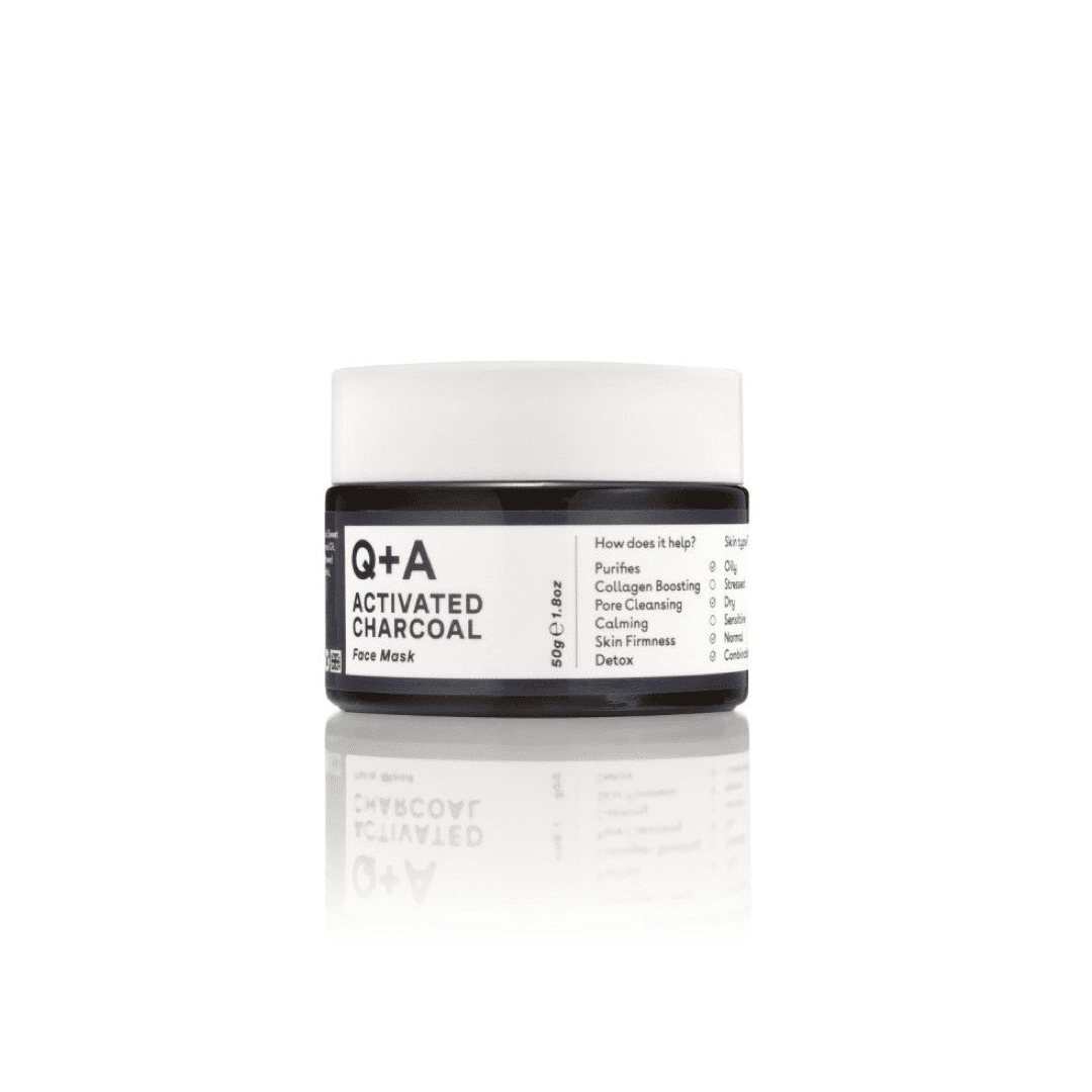Q+A, Activated Charcoal Detox Face Mask Valomoji veido kaukė su aktyvuota anglimi, 50g