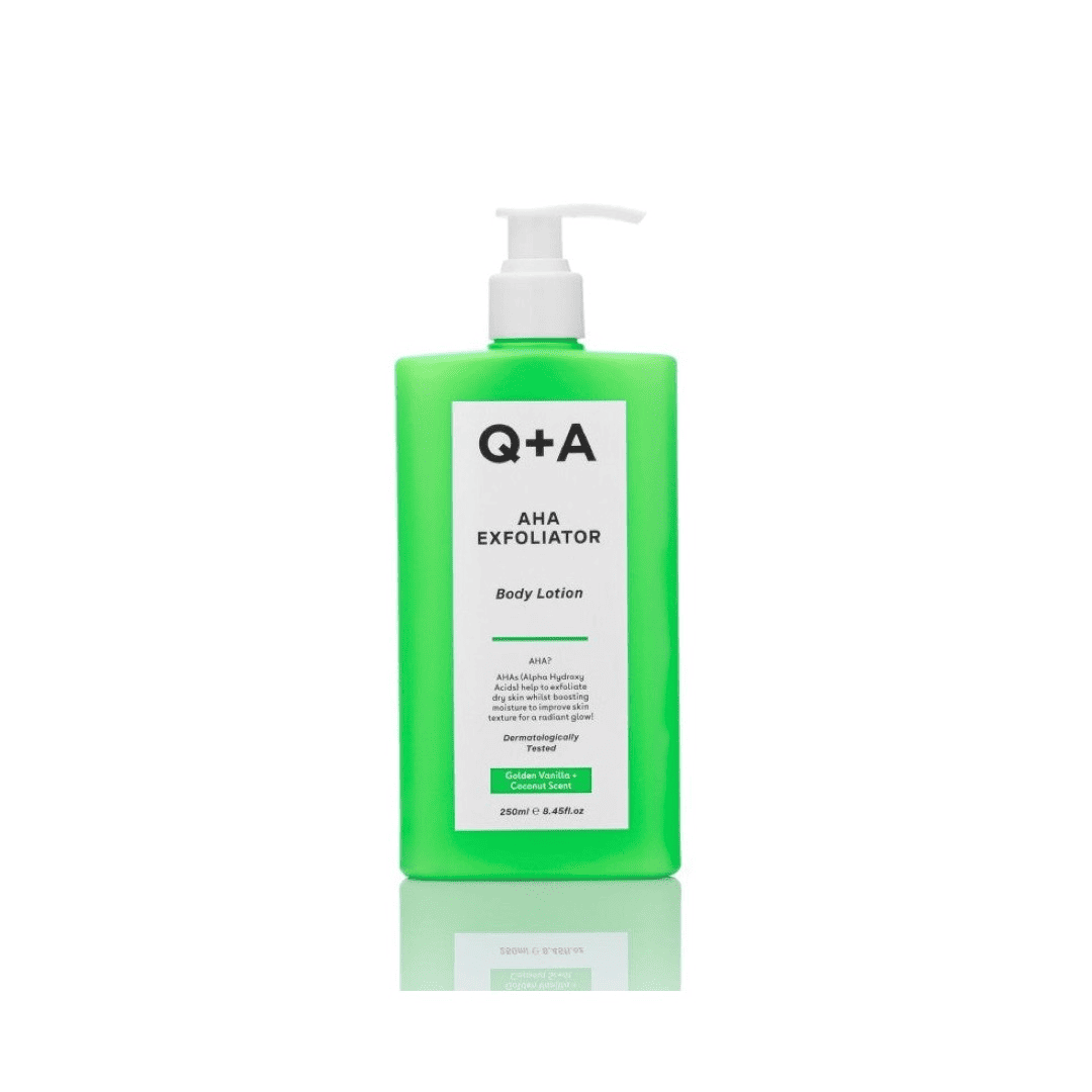 Q+A, AHA Exfoliator Body Lotion Šveičiamasis kūno losjonas, 250ml