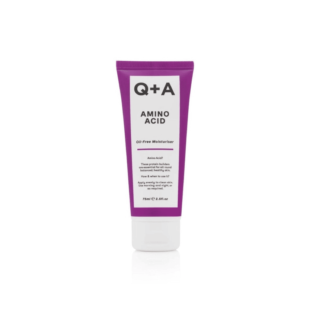 Q+A, Amino Acid Oil-Free Moisturiser Bealiejinis drėkinamasis veido kremas su aminorūgštimis, 75ml