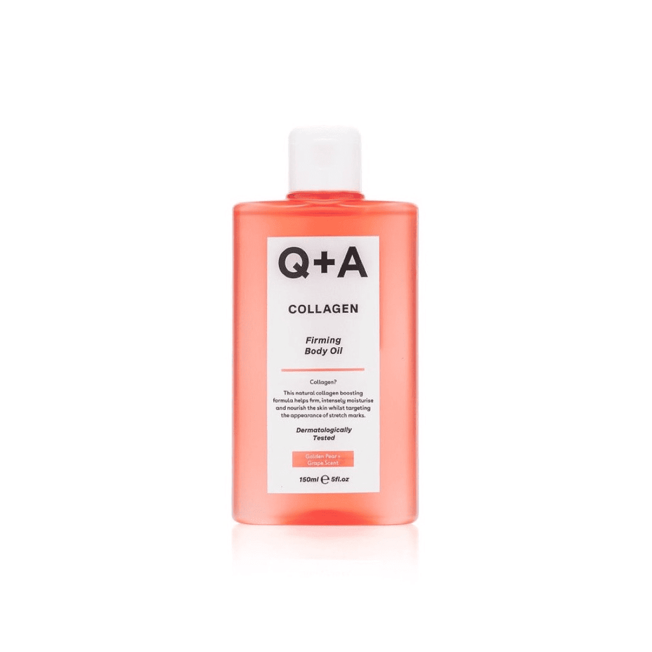 Q+A, Collagen Firming Body Oil Stangrinamasis kūno aliejus, 150ml