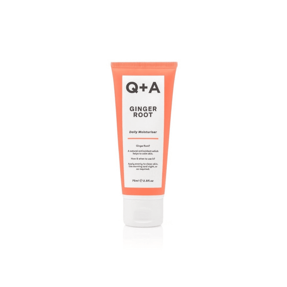 Q+A, Ginger Root Daily Moisturiser Kasdienis drėkinamasis kremas, 75ml